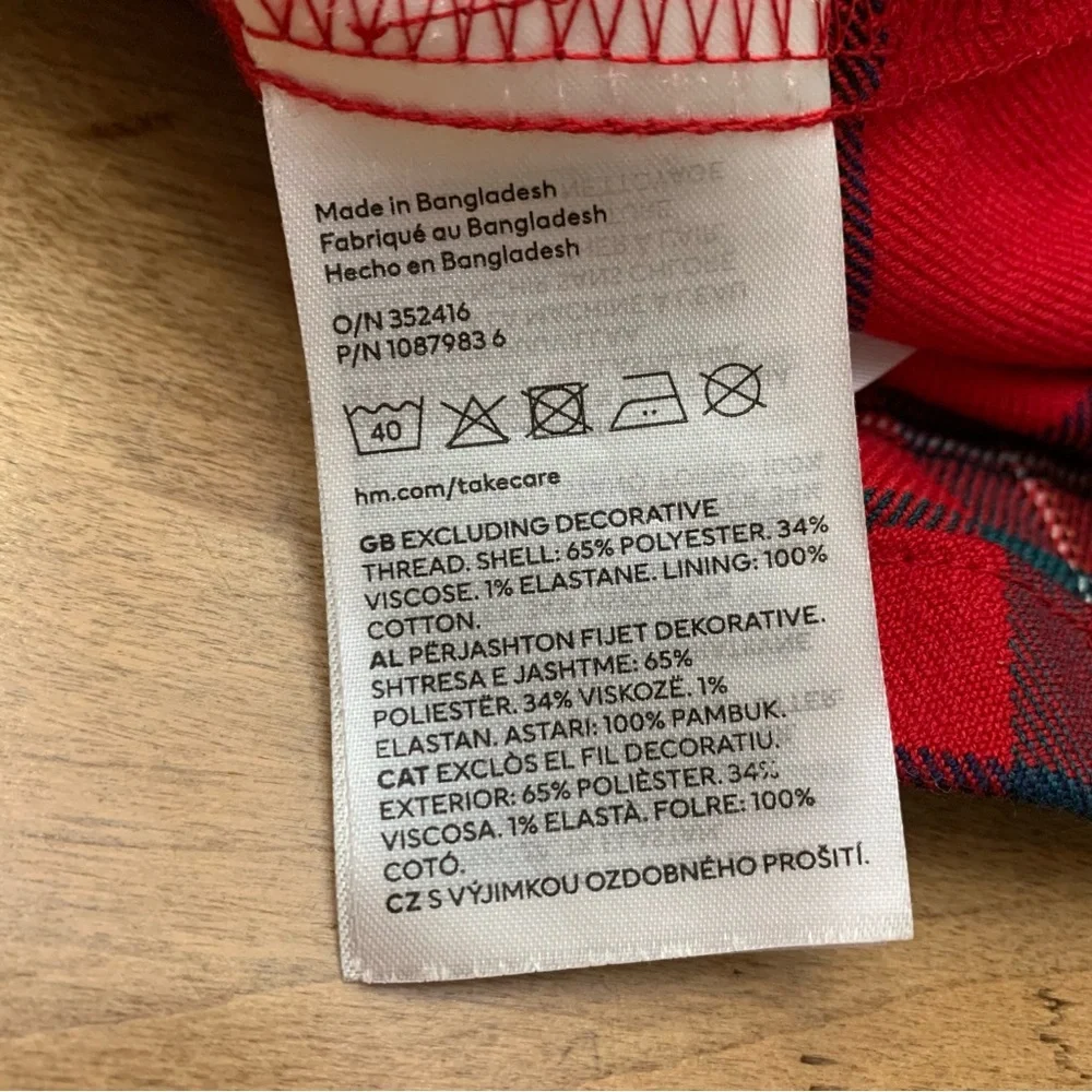 Baby Girl’s Plaid Red and Green Dress Size 6 months